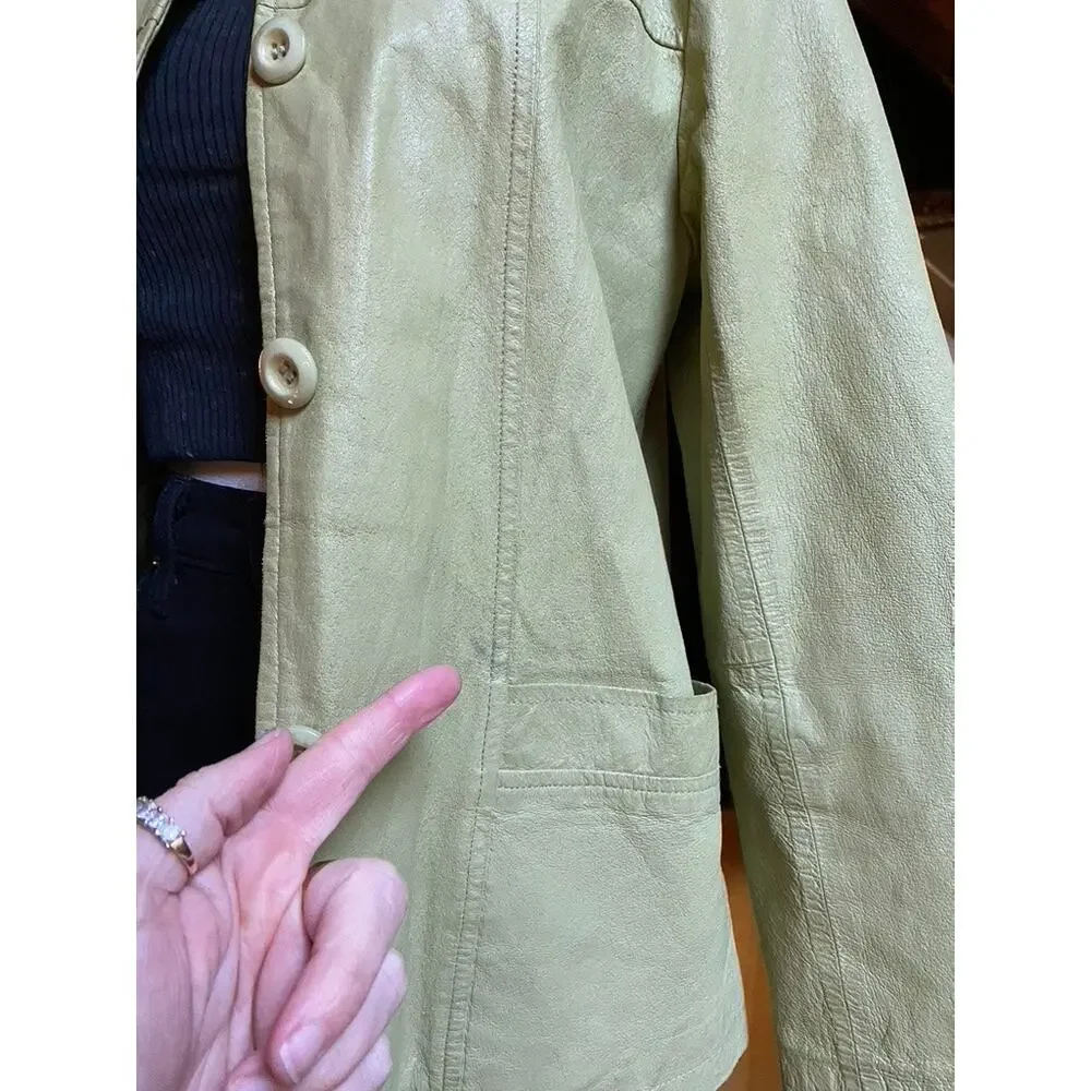 Green Leather Jacket Vintage